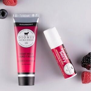 Sugarberry Goat Milk Hand Cream and Lip Balm Set